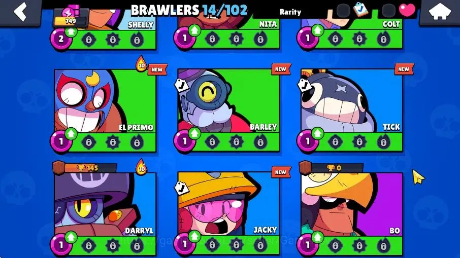 Brawl Stars Accounts 749 Trophy|14 Brawlers 2 Max Brawlers [Edgar,Najia image 7