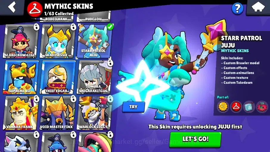 Brawl Stars Accounts 749 Trophy|14 Brawlers 2 Max Brawlers [Edgar,Najia image 8