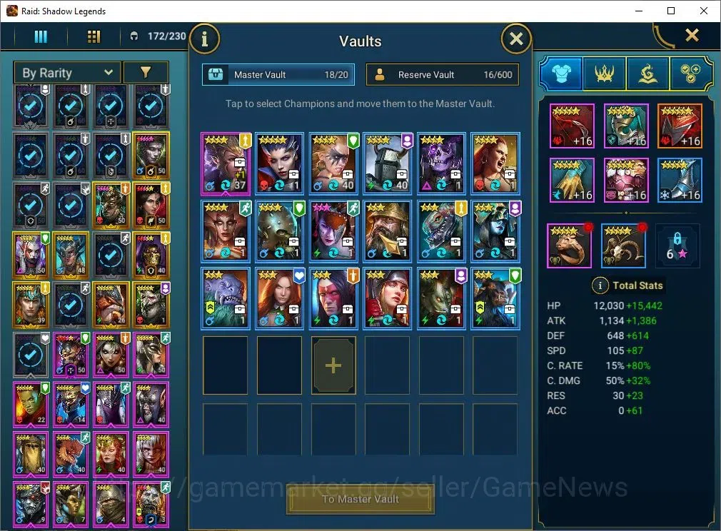 Raid: Shadow Legends Accounts Lv52 845K Power|1 Mythic[SS Galthir]+19 Legend(McA image 12