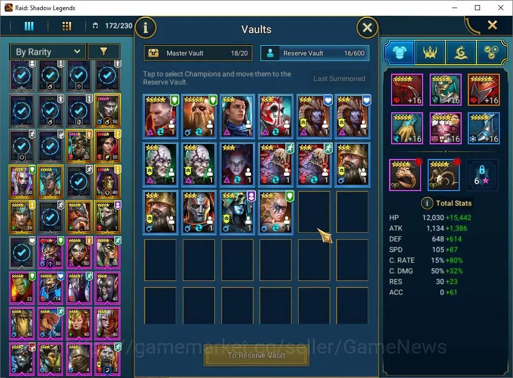 Raid: Shadow Legends Accounts Lv52 845K Power|1 Mythic[SS Galthir]+19 Legend(McA image 13