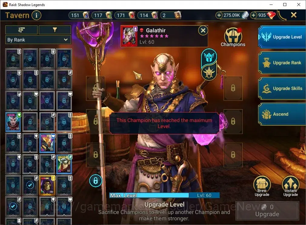 Raid: Shadow Legends Accounts Lv52 845K Power|1 Mythic[SS Galthir]+19 Legend(McA image 18