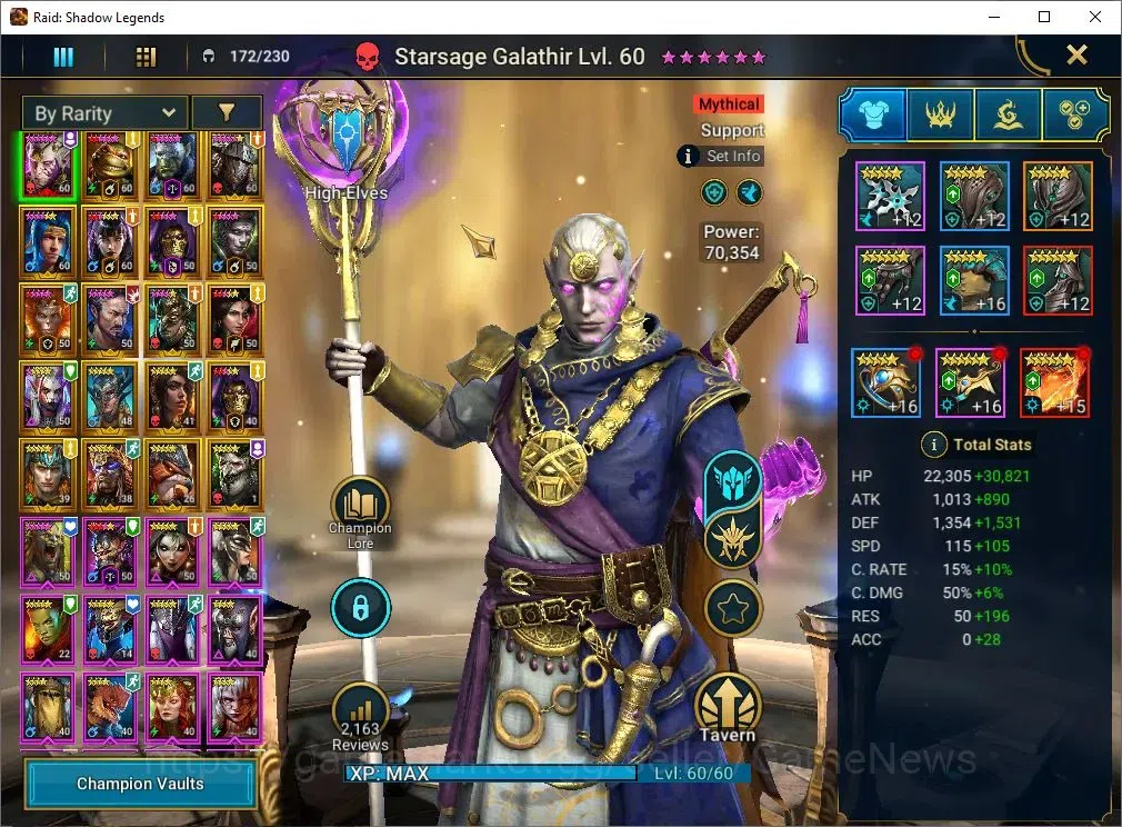 Raid: Shadow Legends Accounts Lv52 845K Power|1 Mythic[SS Galthir]+19 Legend(McA image 3