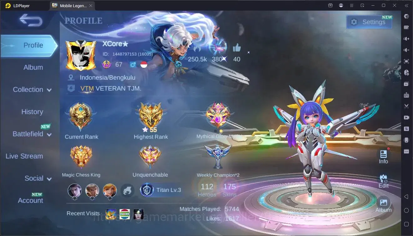 Mobile Legends: Bang Bang Accounts Global|Hero 112|Skin 175|Expert|Meowkin Julian|Spo image 10