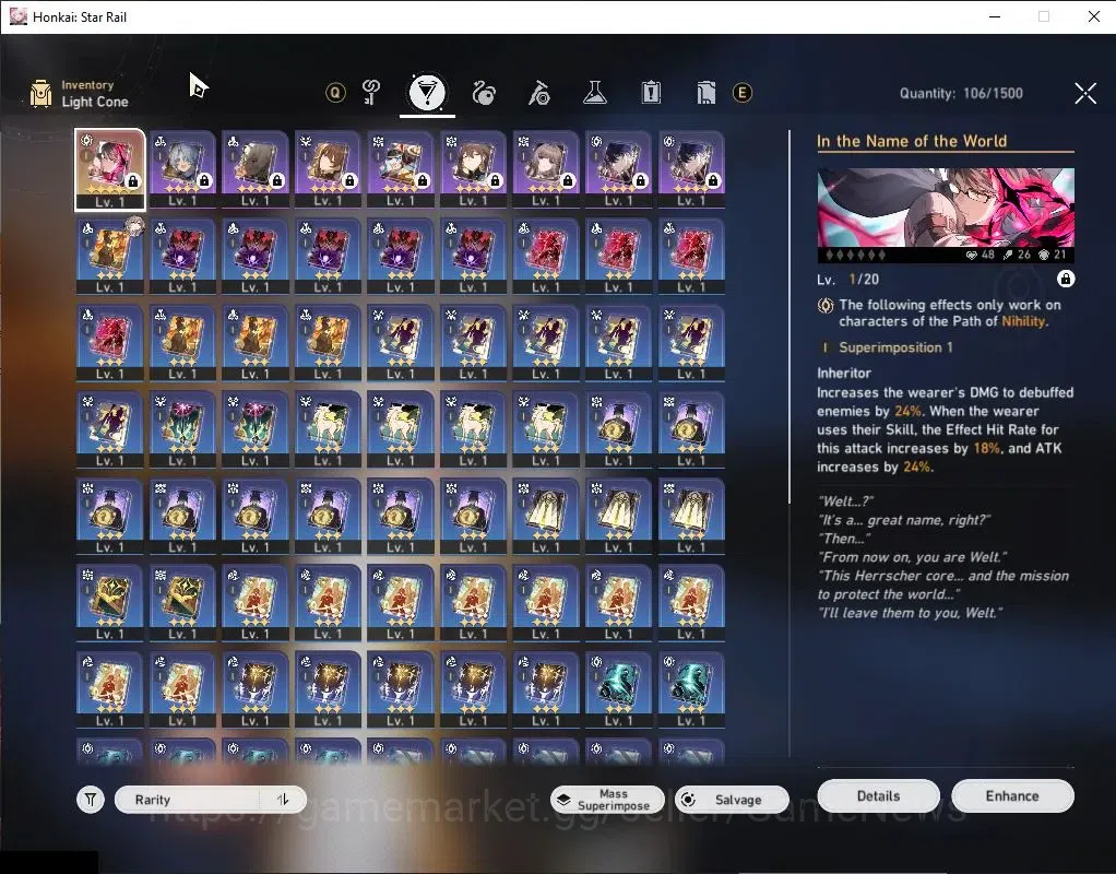 Honkai Star Rail Accounts Asia|TL 4|2 Golden Companion Spirit|3 Limited|Silv image 6