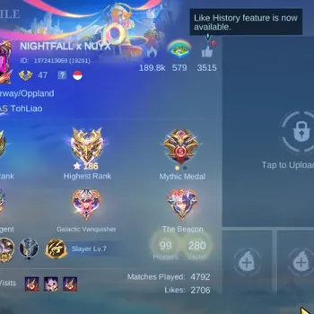 Mobile Legends: Bang Bang Accounts Collector GLOBAL|Hero 99|Skin 280|Legend Saber+Franco+Lesley+Freya+Layla|ASP