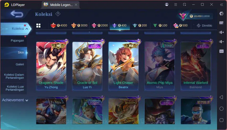 Mobile Legends: Bang Bang Accounts GLOBAL|Hero |Skin 347|LGN Franco,JJK Melissa,ASP A image 12