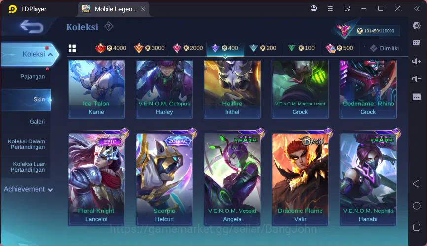 Mobile Legends: Bang Bang Accounts GLOBAL|Hero |Skin 347|LGN Franco,JJK Melissa,ASP A image 14