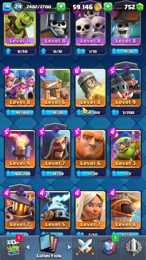 Clash Royale Accounts Midgame Lv 24|Trophy 4203|KTL 9|Limited Skin|Card 77| 3 EVO 4 Legendary 20 Epic 26 Rare 27 Common|Take 13