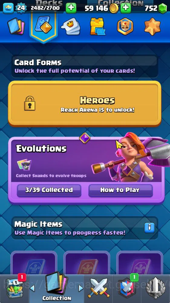 Clash Royale Accounts Midgame Lv 24|Trophy 4203|KTL 9|Limited Skin|Card 77| 3 EVO 4 Legendary 20 Epic 26 Rare 27 Common|Take 5