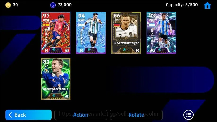 eFootball Accounts Legends & Iconic Players Mobile|PW 2495|B.Schweinsteiger Epic,Lionel Messi ShowT|2026|Check SS EFB2213B 3