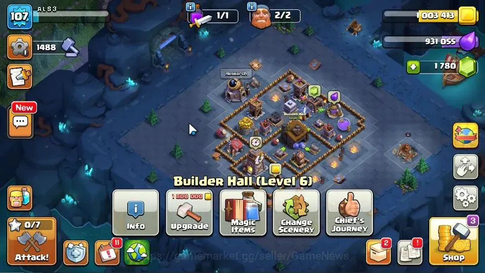 Clash of Clans Accounts LV 107|TH 14-BH 6|HH 8|BK 53,AQ 55,GW 29,MP 37,RC image 14