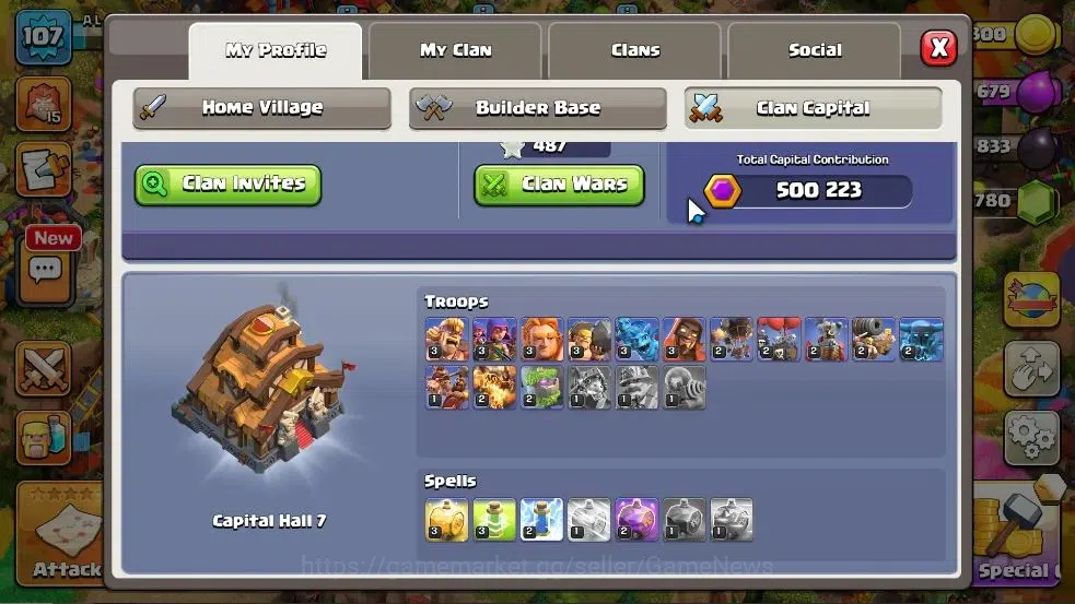 Clash of Clans Accounts LV 107|TH 14-BH 6|HH 8|BK 53,AQ 55,GW 29,MP 37,RC image 8