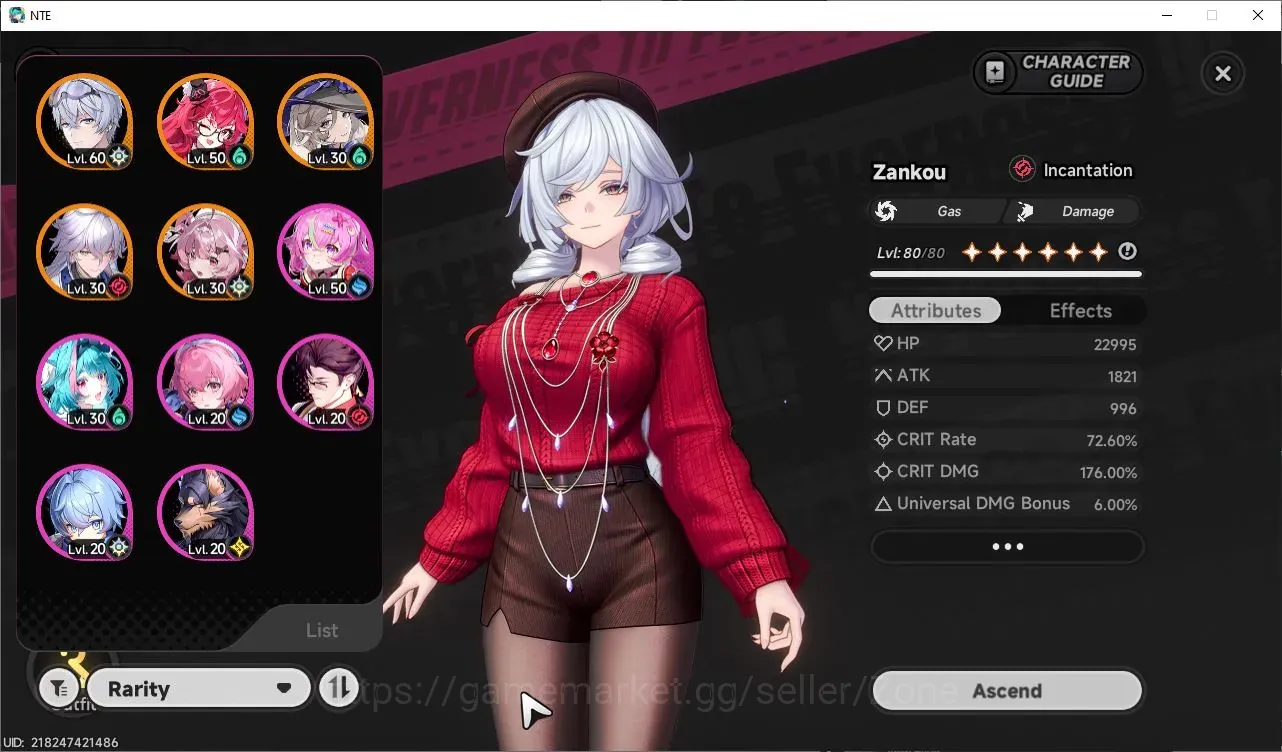 Neverness to Everness Accounts を購入 - SEA | HL52 | Tycoon32 | 13