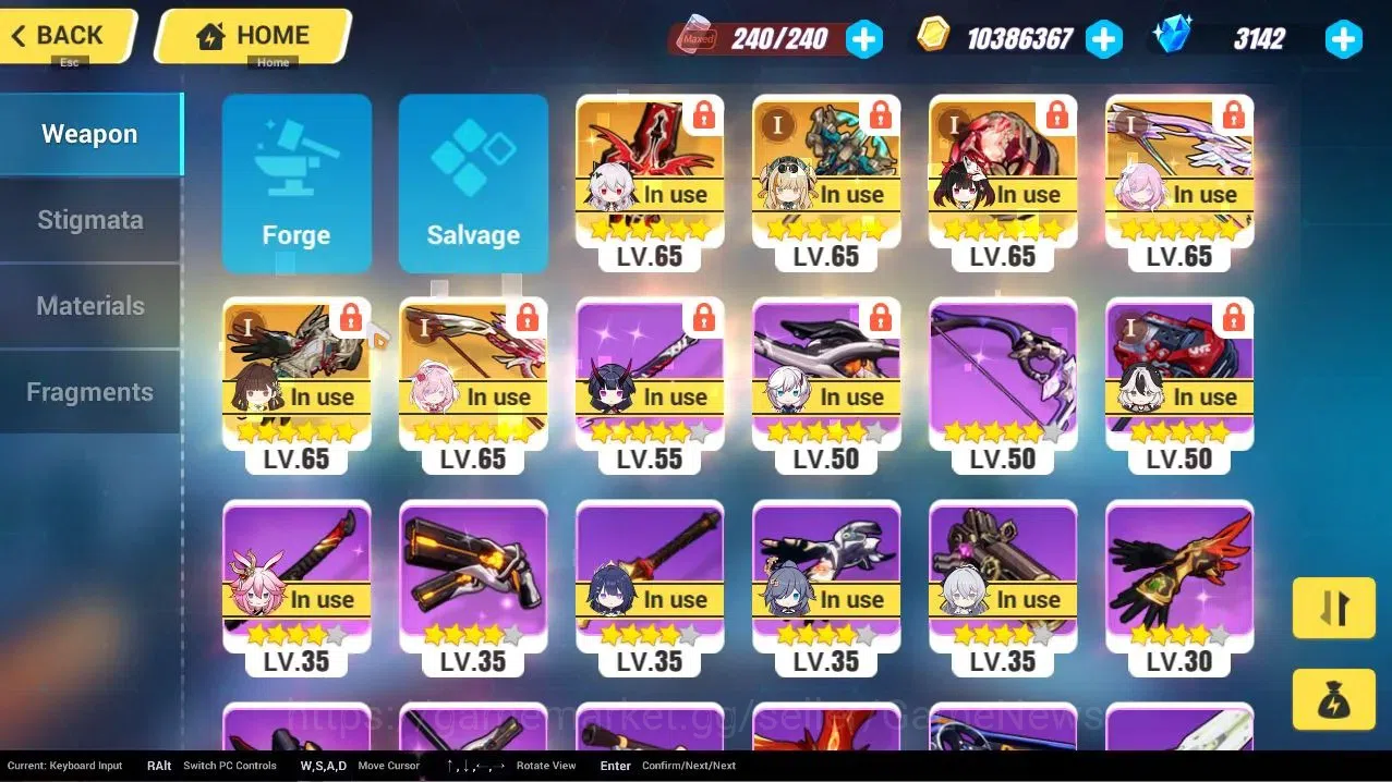 Honkai Impact 3rd Accounts End-Game SEA|Lv 88|8 Fulset|Sparkle,Elysia HoHe SS,LiSushang,Songque,Elysia HiLo,RaidenMei HoT 9