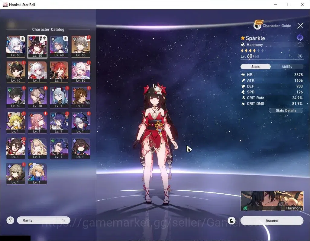 Honkai Star Rail Accounts ASIA|TL 50|3 Limited|Yao Guang E3 + Sign,Sparkle,D image 4
