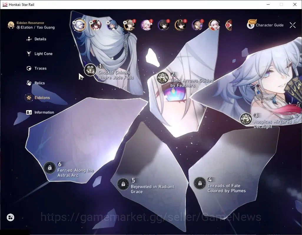 Honkai Star Rail Accounts ASIA|TL 50|3 Limited|Yao Guang E3 + Sign,Sparkle,D image 5