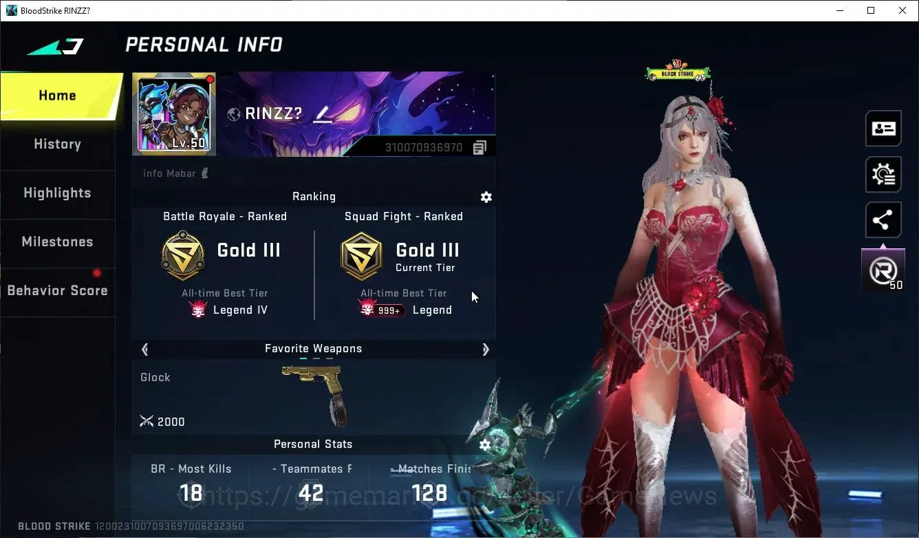 Blood Strike Accounts ASIA|MELEE Scythe-LunaSlash+16 ULTRA[Nova-Rose,Spi image 2