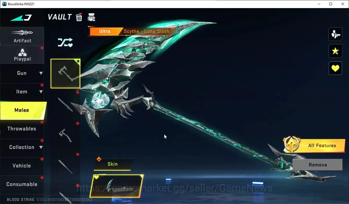 Blood Strike Accounts ASIA|MELEE Scythe-LunaSlash+16 ULTRA[Nova-Rose,Spi image 9