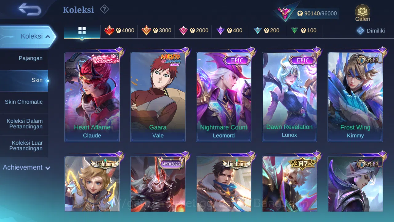 Mobile Legends: Bang Bang Accounts Others Hero 132 Skin 331 | Legend Franco | Aspirant Angela | Prime Yuzhong | Luckybox 12