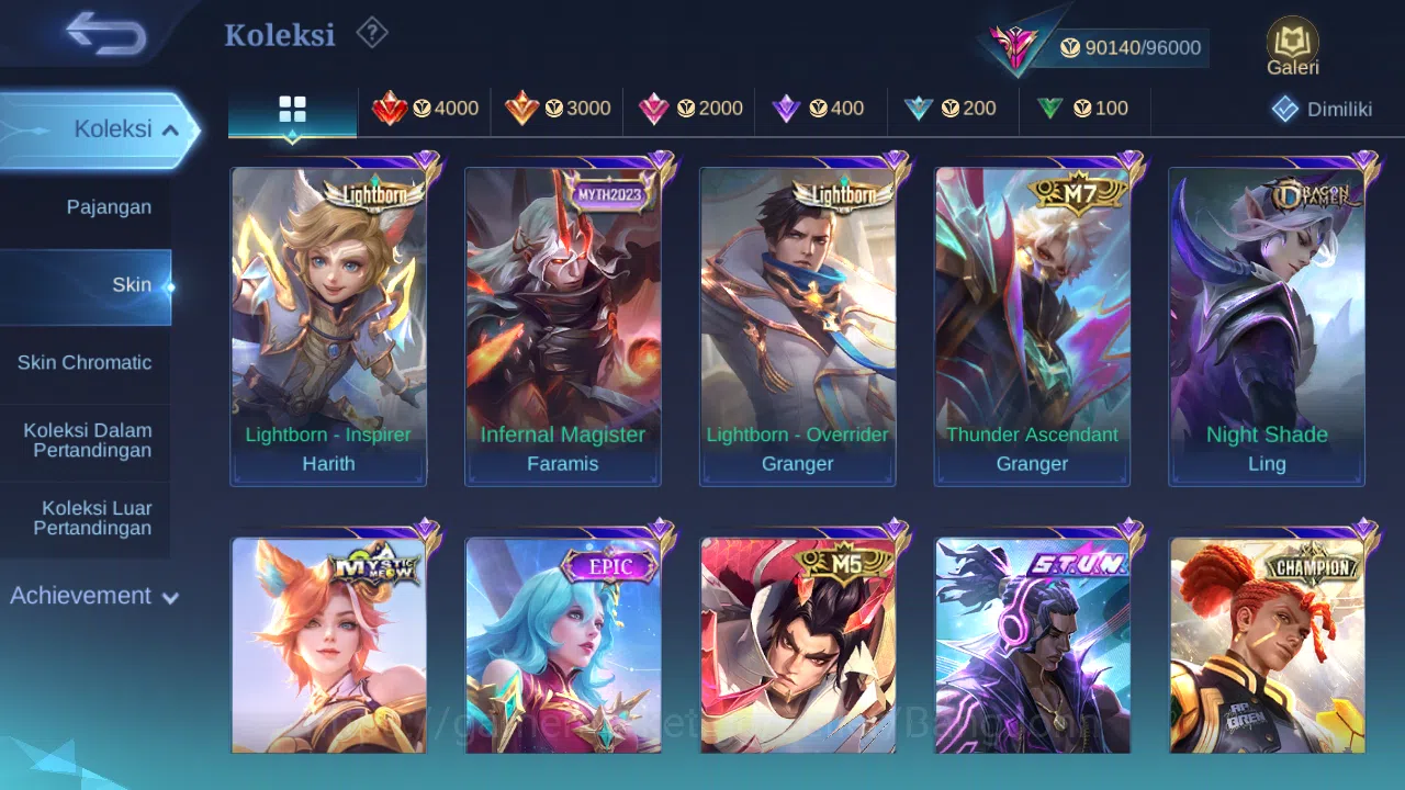 Mobile Legends: Bang Bang Accounts Others Hero 132 Skin 331 | Legend Franco | Aspirant Angela | Prime Yuzhong | Luckybox 13