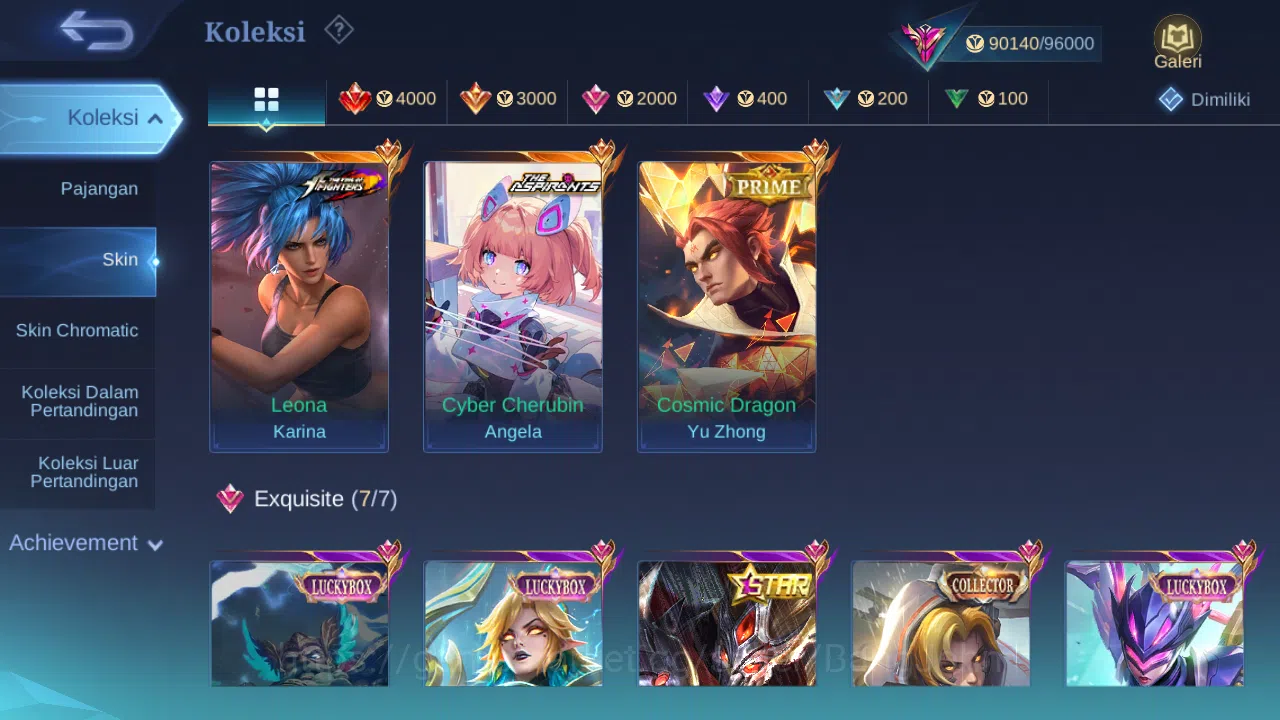 Mobile Legends: Bang Bang Accounts Others Hero 132 Skin 331 | Legend Franco | Aspirant Angela | Prime Yuzhong | Luckybox 3
