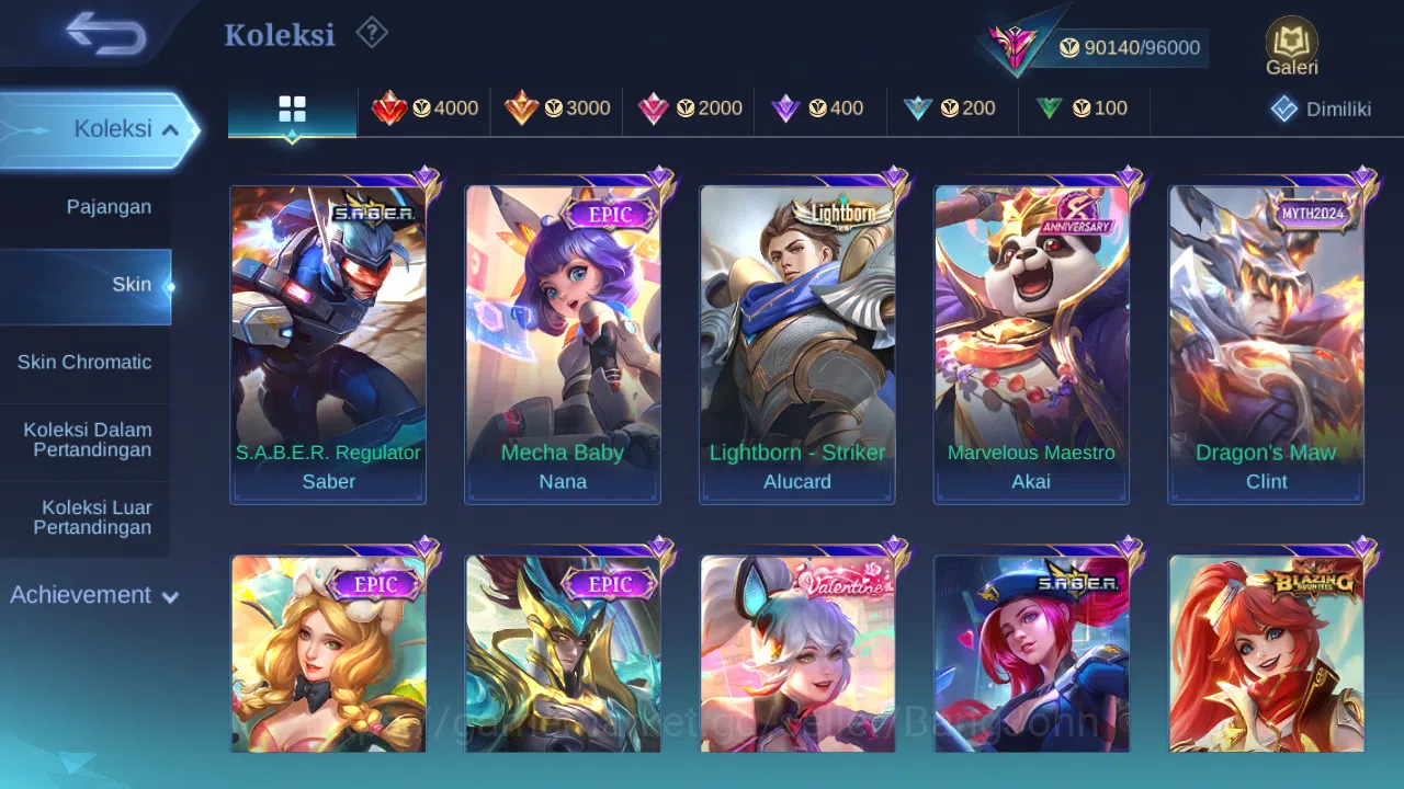 Mobile Legends: Bang Bang Accounts Others Hero 132 Skin 331 | Legend Franco | Aspirant Angela | Prime Yuzhong | Luckybox 6