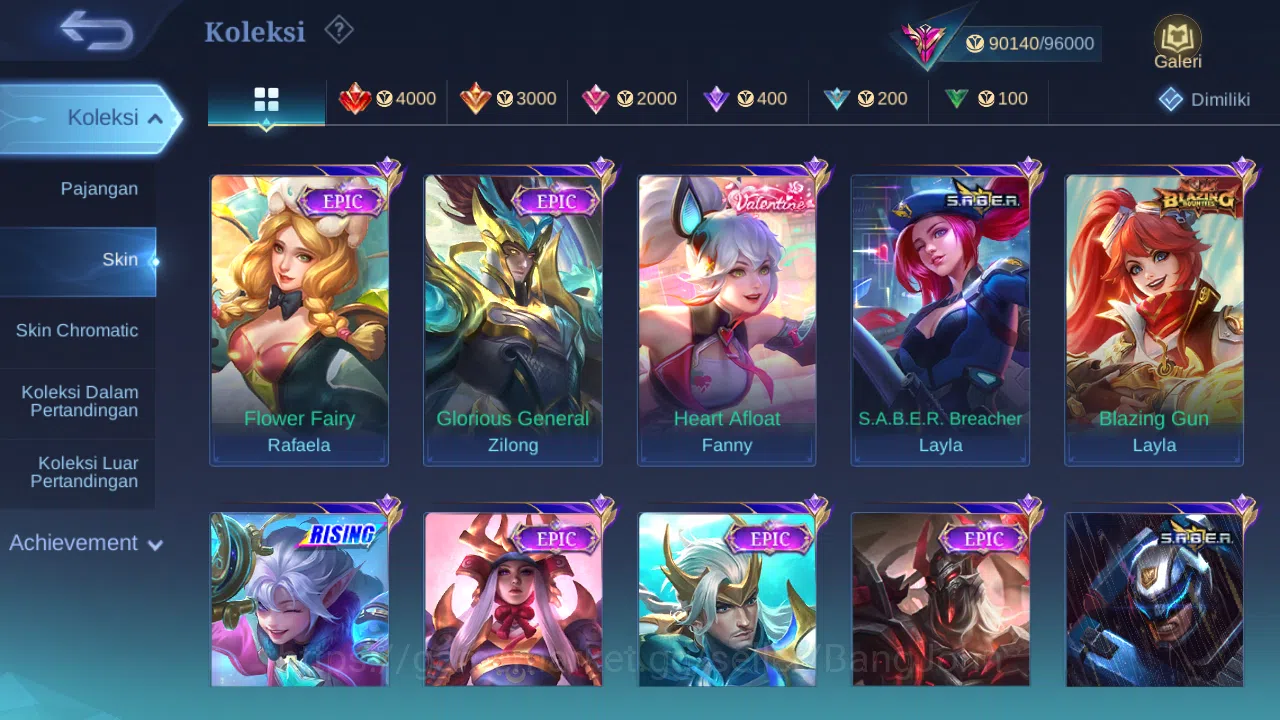 Mobile Legends: Bang Bang Accounts Others Hero 132 Skin 331 | Legend Franco | Aspirant Angela | Prime Yuzhong | Luckybox 7