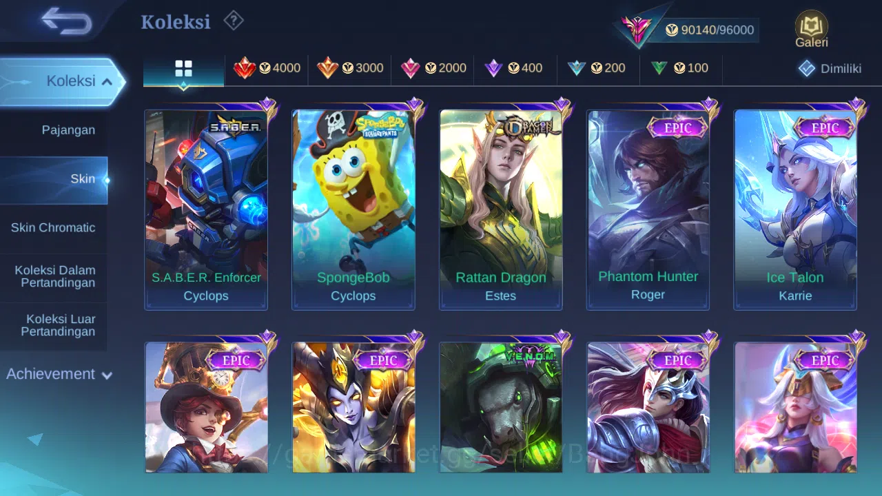 Mobile Legends: Bang Bang Accounts Others Hero 132 Skin 331 | Legend Franco | Aspirant Angela | Prime Yuzhong | Luckybox 9