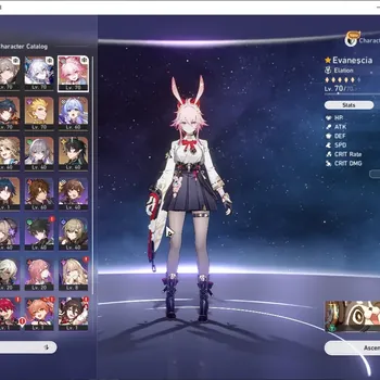 Honkai Star Rail Accounts Others Asia|TL 55|8 Limited|YaoGuang E1,Mortenax Blade,Evanescia,Gilgamesh,Robin,Danhneg
