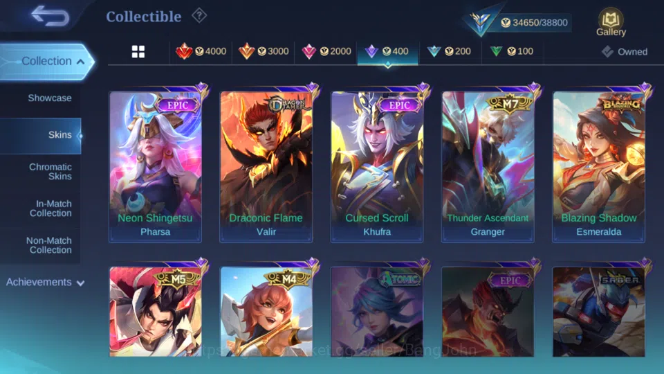 Mobile Legends: Bang Bang Accounts Hero 82 | skin 125 | magic core 54 wr 53 % kof kar image 7