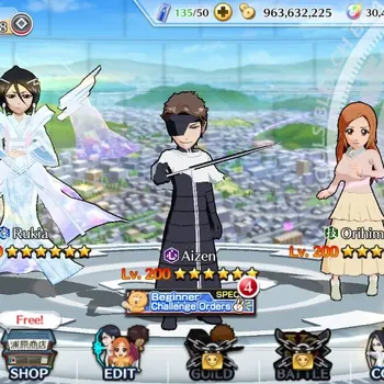Bleach: Brave Souls Accounts High-End Global |30K Orb + 963M Coins + 435K BP|Rukia, Aizen, Orihime |Fresh All Story