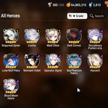Epic Seven Accounts High-End GLOBAL UnVerif|New Era|11 ML(Lisette,Harsetti,DP Aria,Etc)+Aube,Byblis,Hecate,Etc|POH+Bless