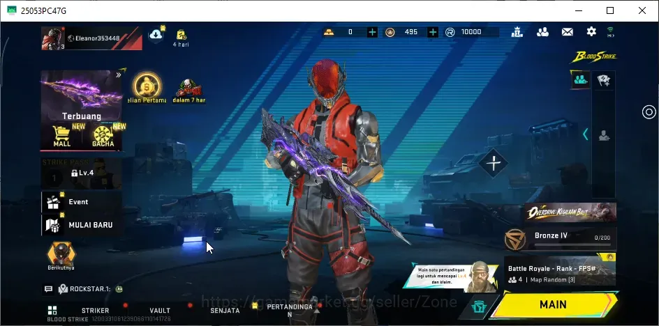 Blood Strike Accounts Starter ASIA|1 ETERNAL: Kala-Whisper|1 ULTRA Gun|2 LEGENDARY Chests|BR Bronze IV|LogNetEase(BS1369Z) 1