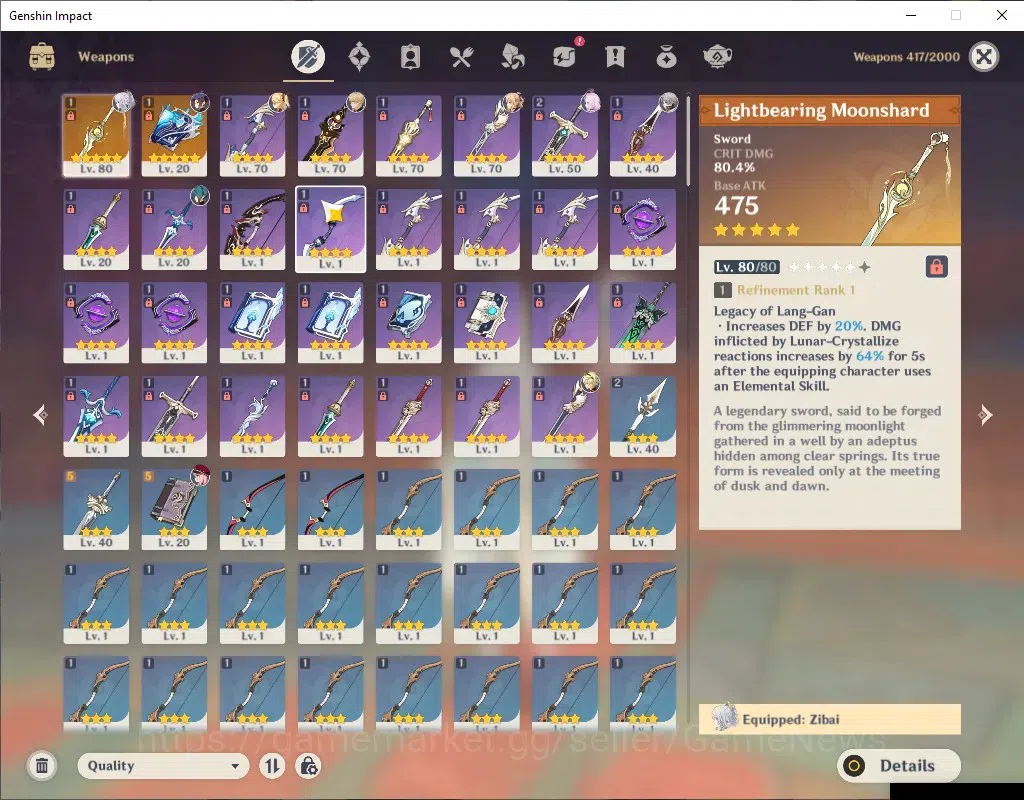 Genshin Impact Accounts ASIA|AR 51|All Unset|3 Limited+2 (*5Weapon)|Zibai+ image 4