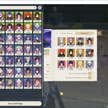 Genshin Impact Accounts Mid Game Asia|AR 55|4 Limited + 3(*5 Weapon)|Neuvillette+Sign,Flins,Columbina,Durin|Birthday