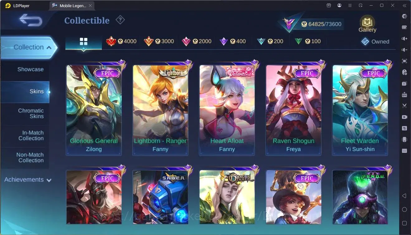 Mobile Legends: Bang Bang Accounts Collector Global |Hero 132|Skin 259|Renowned|KOF Karina|Sanrio Floryn|AOT Fanny|CC 10