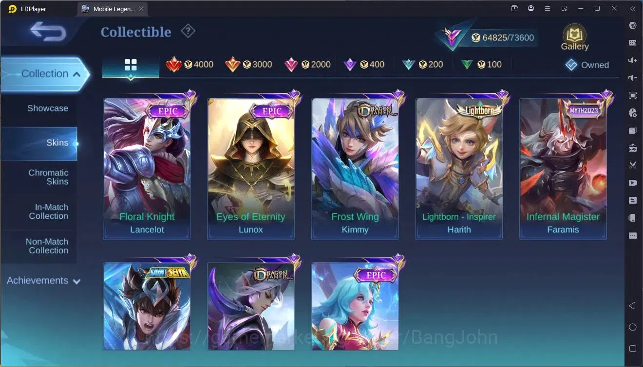 Mobile Legends: Bang Bang Accounts Collector Global |Hero 132|Skin 259|Renowned|KOF Karina|Sanrio Floryn|AOT Fanny|CC 12