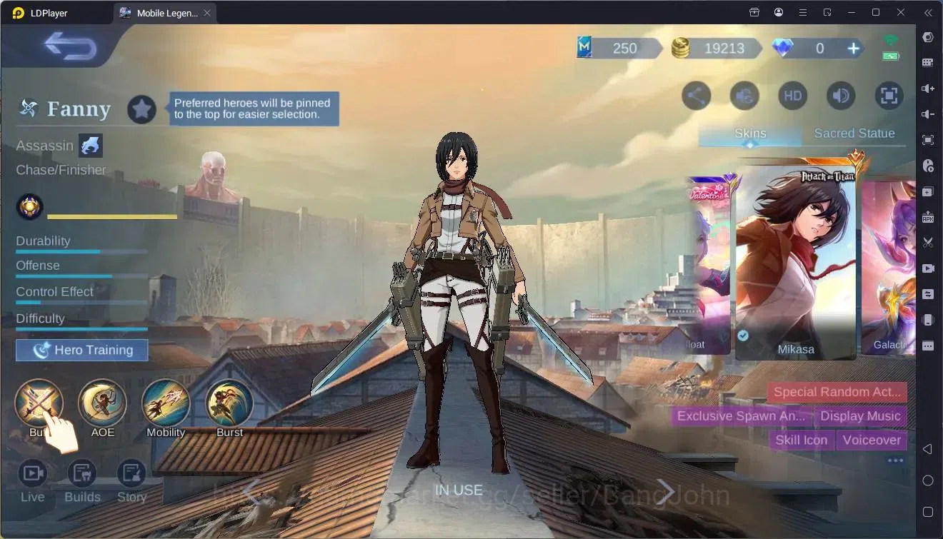 Mobile Legends: Bang Bang Accounts Collector Global |Hero 132|Skin 259|Renowned|KOF Karina|Sanrio Floryn|AOT Fanny|CC 19