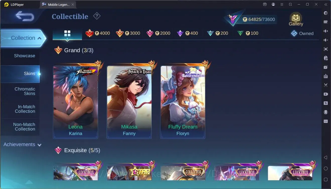 Mobile Legends: Bang Bang Accounts Collector Global |Hero 132|Skin 259|Renowned|KOF Karina|Sanrio Floryn|AOT Fanny|CC 7