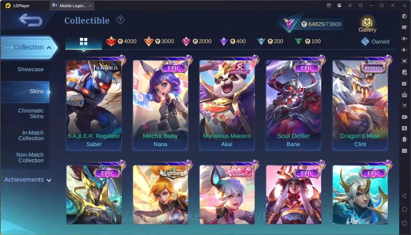 Mobile Legends: Bang Bang Accounts Collector Global |Hero 132|Skin 259|Renowned|KOF Karina|Sanrio Floryn|AOT Fanny|CC 9