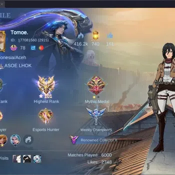 Mobile Legends: Bang Bang Accounts Collector Global |Hero 132|Skin 259|Renowned|KOF Karina|Sanrio Floryn|AOT Fanny|CC