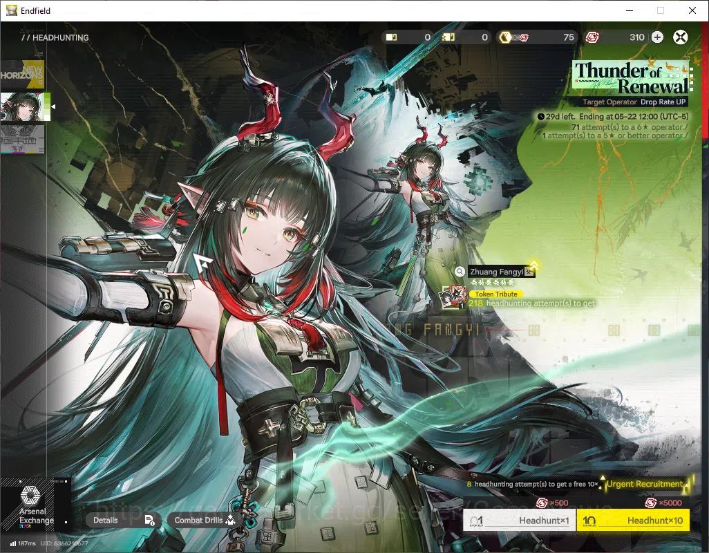 Arknights: Endfield Accounts NA/EU|Lv2|Fresh Starter|SSR2(1Limit)+3(*6WP)|Zhuan image 3