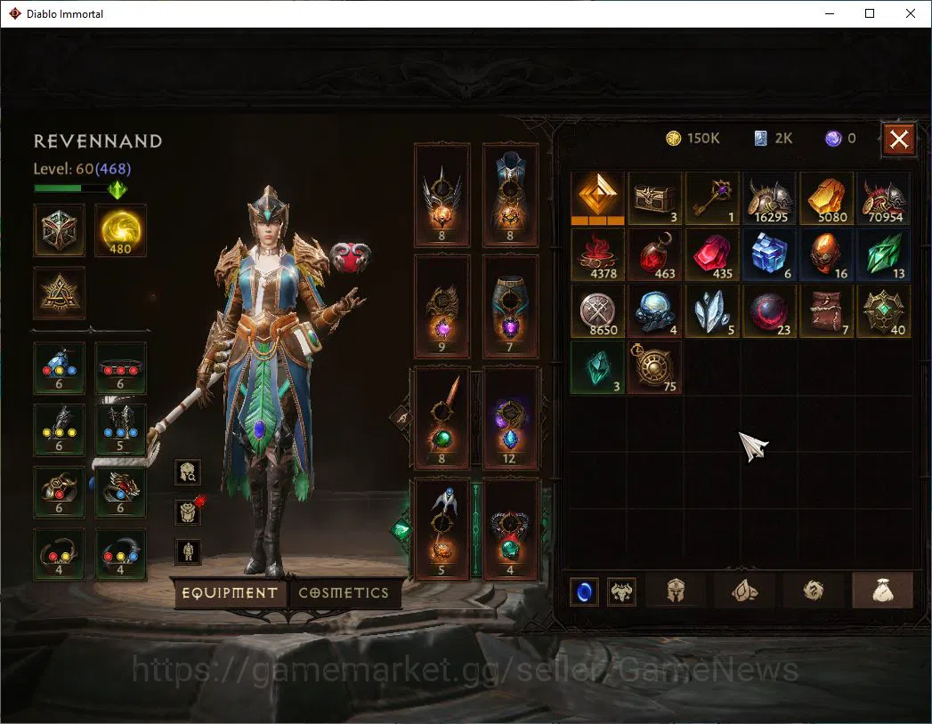 Diablo Immortal Accounts Starter NA - high heaven|Lv60(468)|Wizard|30K CR|Reso 480||Paragon Maledictor|Inferno I|Hell Lv 8
