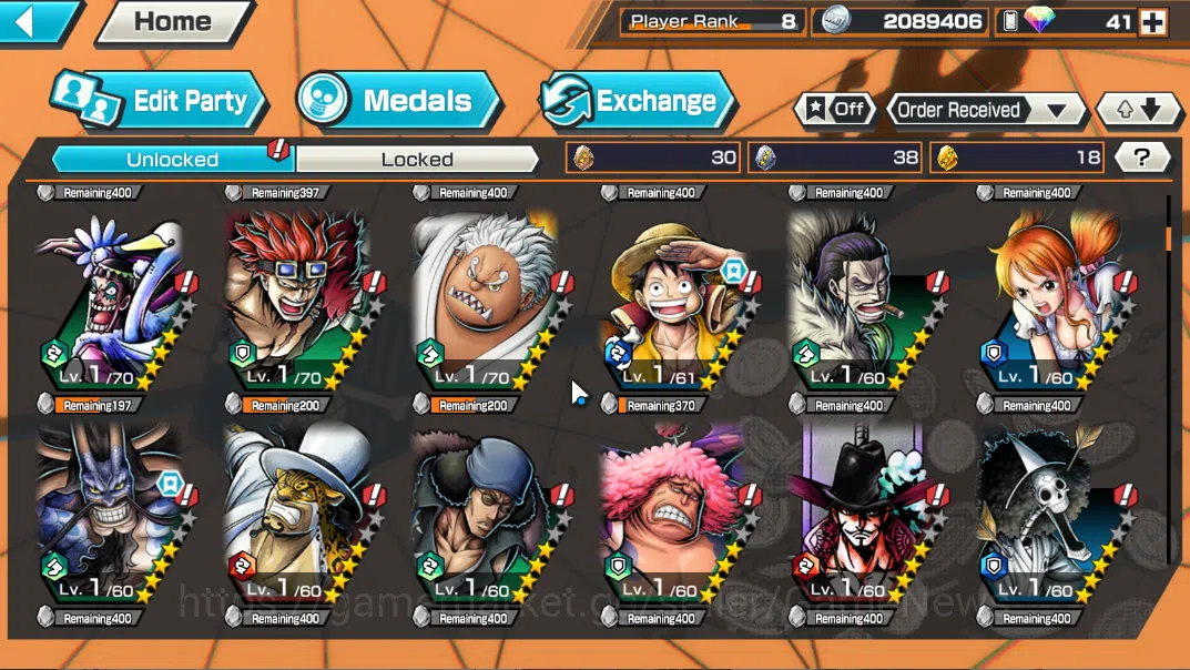 One Piece Bounty Rush Accounts Global|5EX |WI Trafalgar Law,BMO Kaido,Gp Edward N image 6
