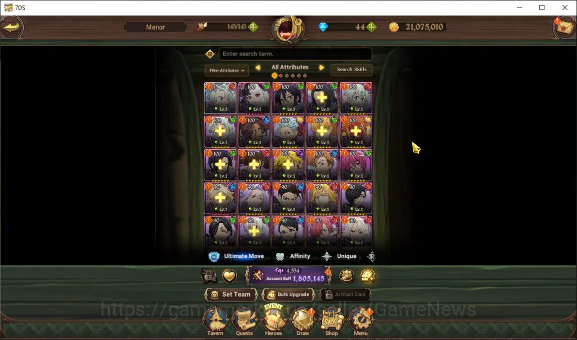 The Seven Deadly Sins: Grand Cross Accounts Starter Global|1,8M CC|Starter Ch 5|100 LS|1 LR+6