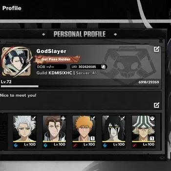 BLEACH: Soul Resonance Accounts NUVERSE SEA|Lv 72|9 SSR|9