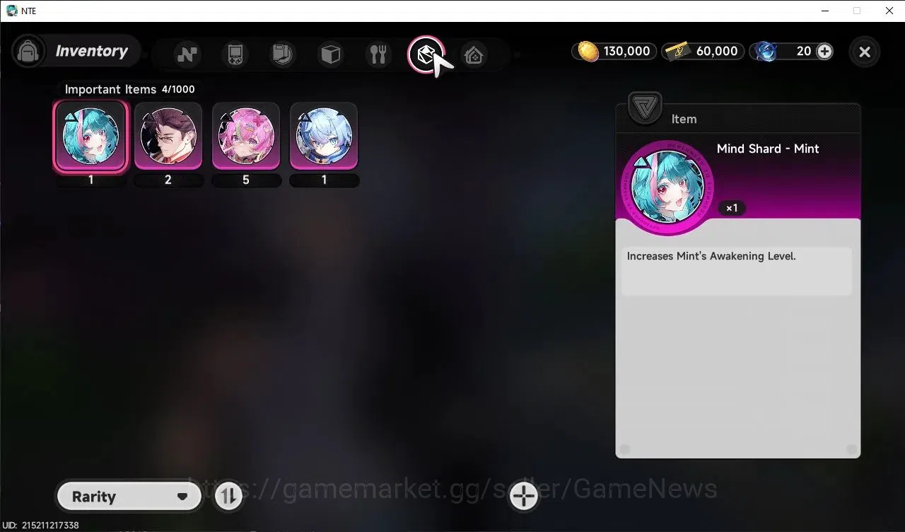 Neverness to Everness Accounts GLOBAL EU|HL 3| 2 SSR [Nanally,Fadia] + S-Class Char Box|5 SR|Selector 43/50 Rolls|Underboss 9