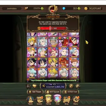 The Seven Deadly Sins: Grand Cross Accounts Endgame GLOBAL|2,8M CC|117 LS +513 DM|3 LR +6 UR|NMeli3/6,LMeli2/6,P