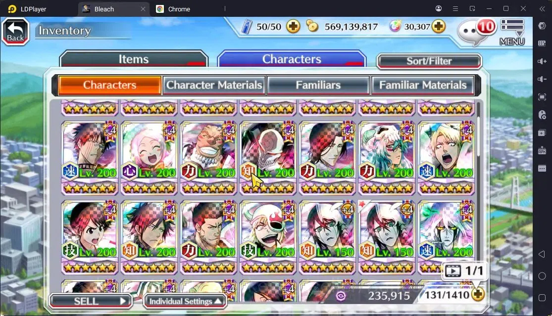 Bleach: Brave Souls Accounts High-End Global | 30.3K Orb+Story Part22 C533|Aizen 6TH Aniv,Byakuya FierceB,Ulquiora 10