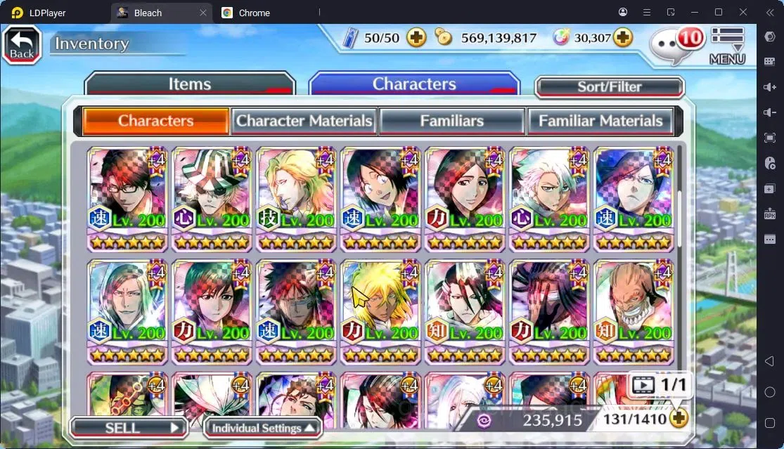 Bleach: Brave Souls Accounts High-End Global | 30.3K Orb+Story Part22 C533|Aizen 6TH Aniv,Byakuya FierceB,Ulquiora 11